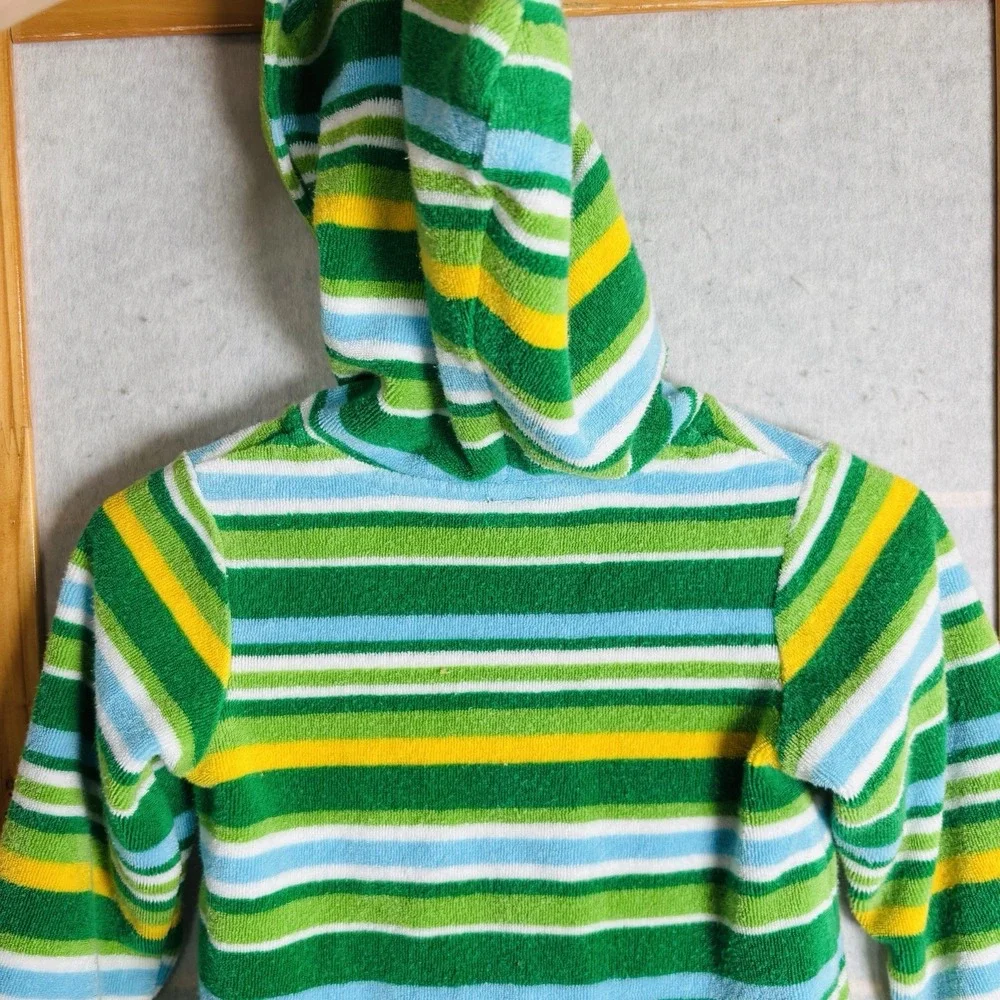 OshKosh Baby Terry Striped Fleece Jacket Jumper Light Green‎ Size XXL 12-18M
